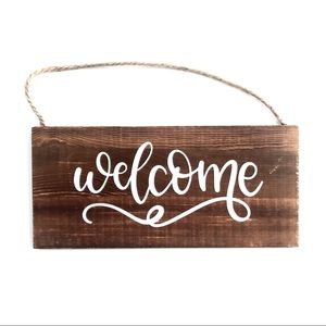 Welcome Wood Sign
